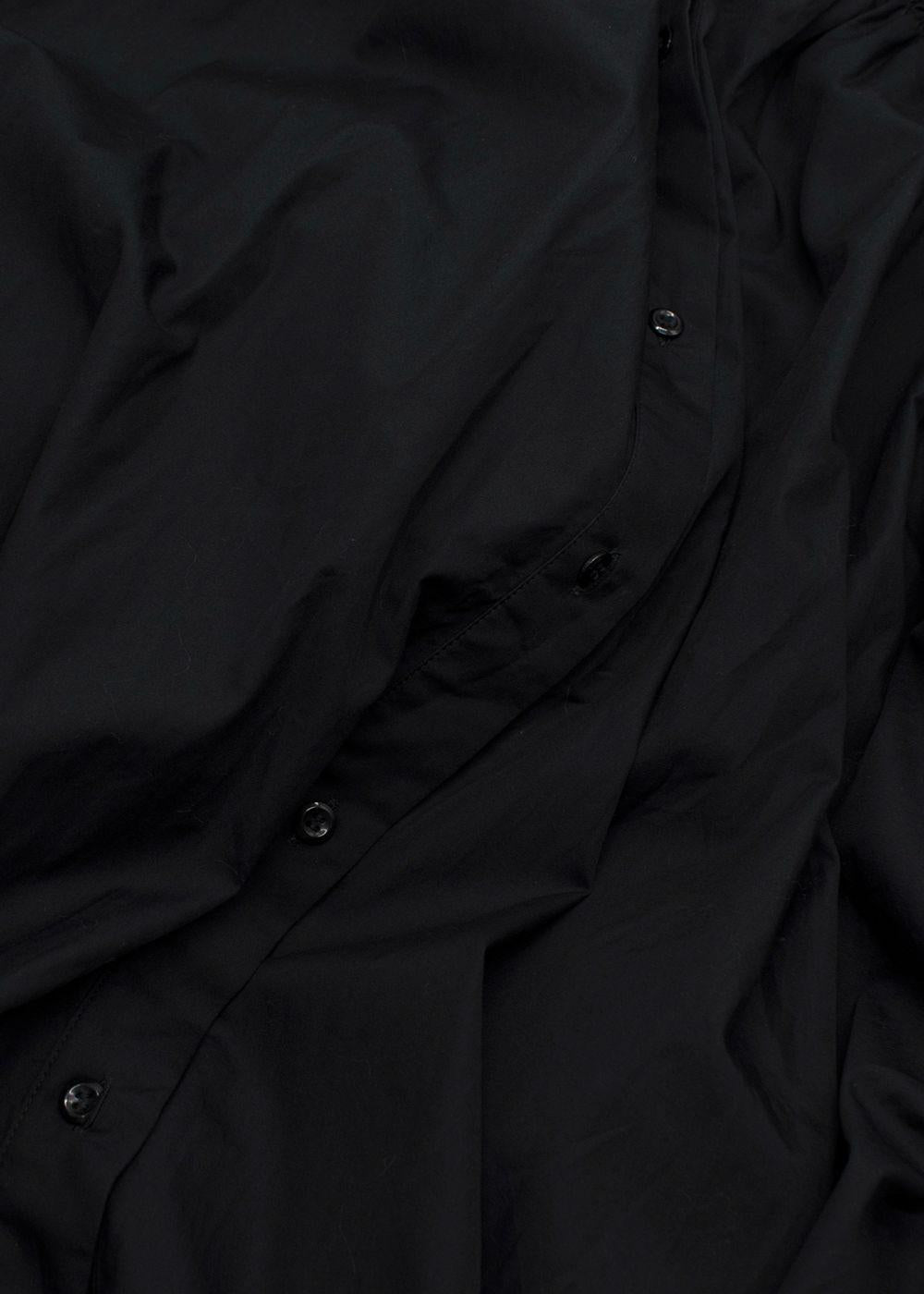 Simone Rocha Black Cotton Poplin Midi Dress