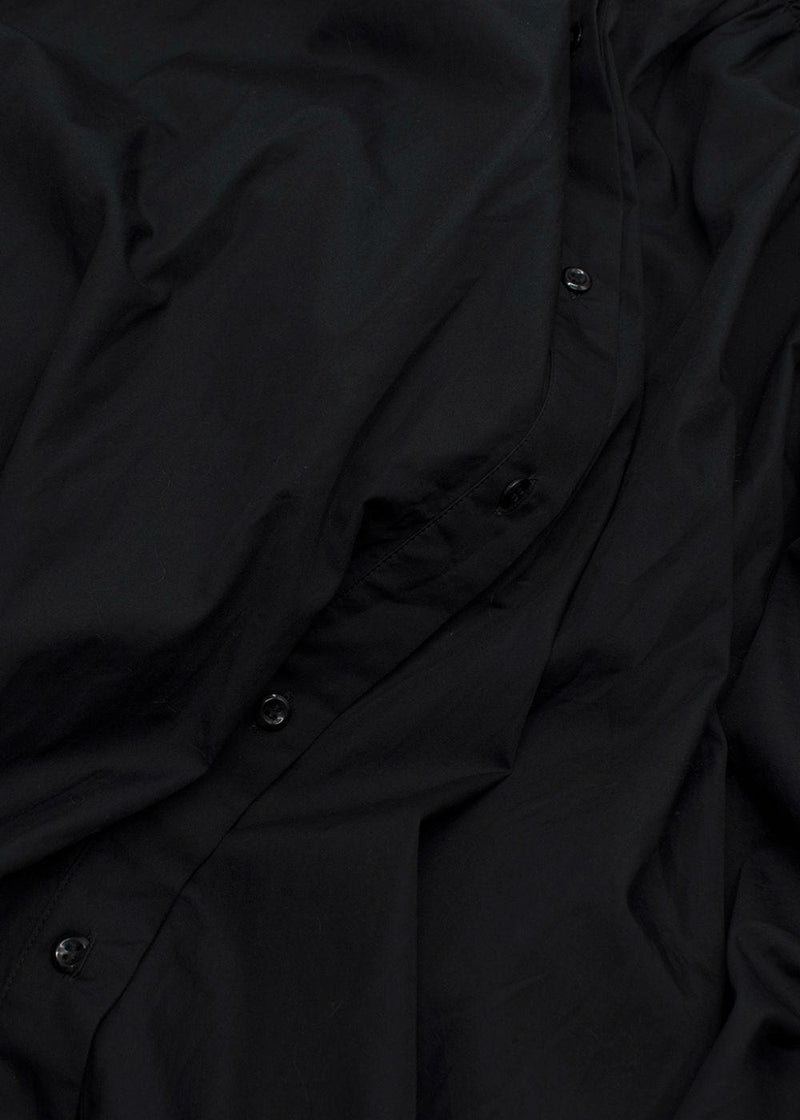 Simone Rocha Black Cotton Poplin Midi Dress