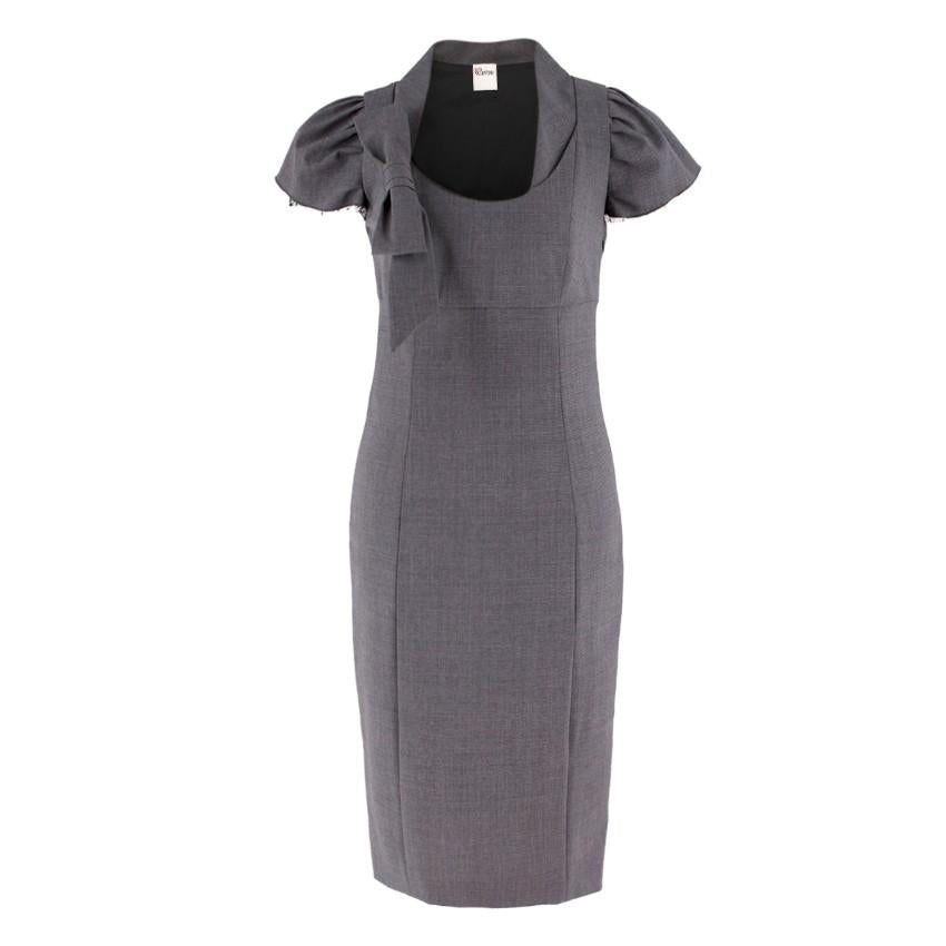 Red Valentino wool-blend houndstooth dress