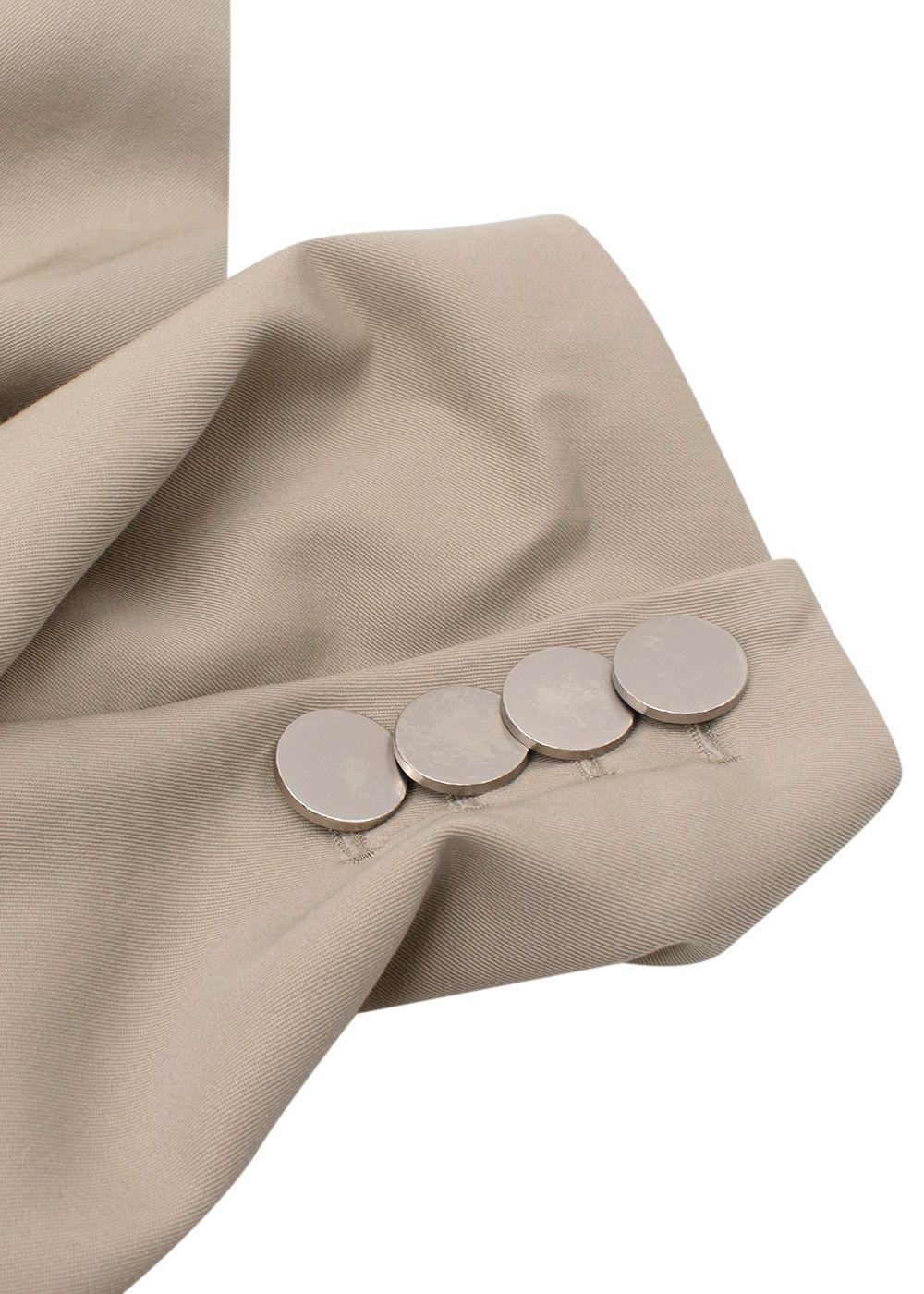 Christopher Esber Neutral Single Breasted Wool Blazer
