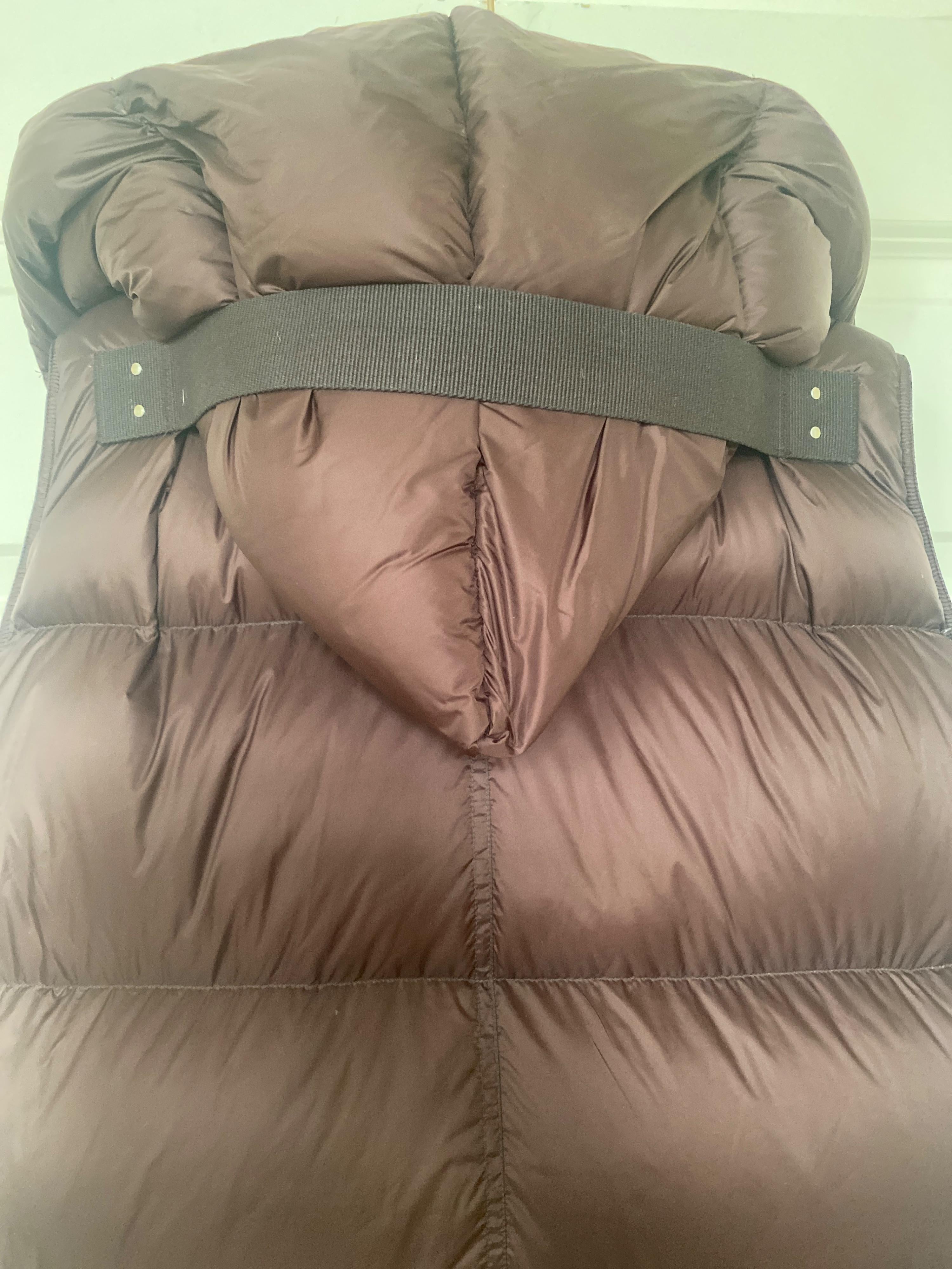 Rick Owens Brown Oversized Gilet