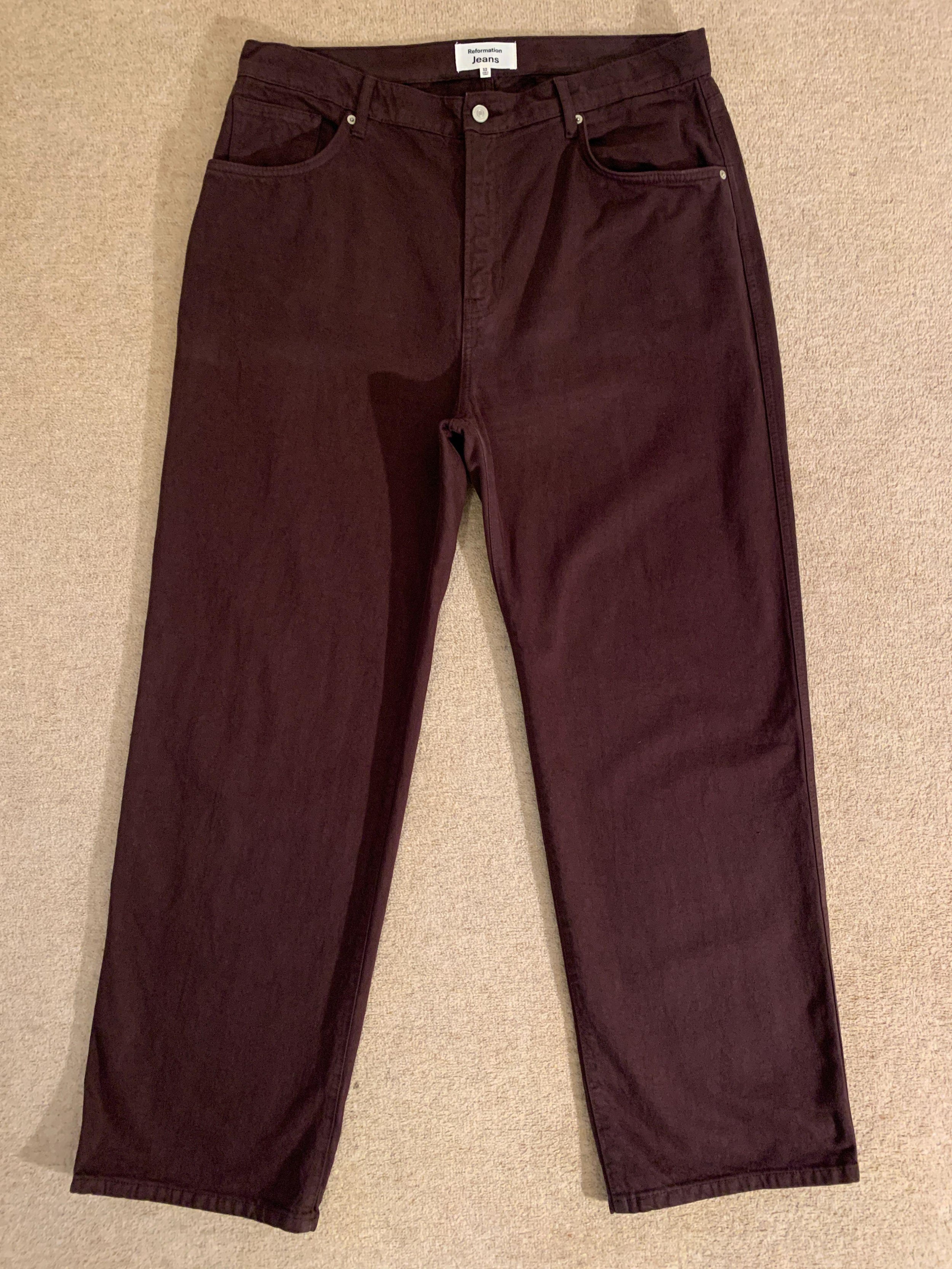 Reformation Organic Cotton Brown Jeans