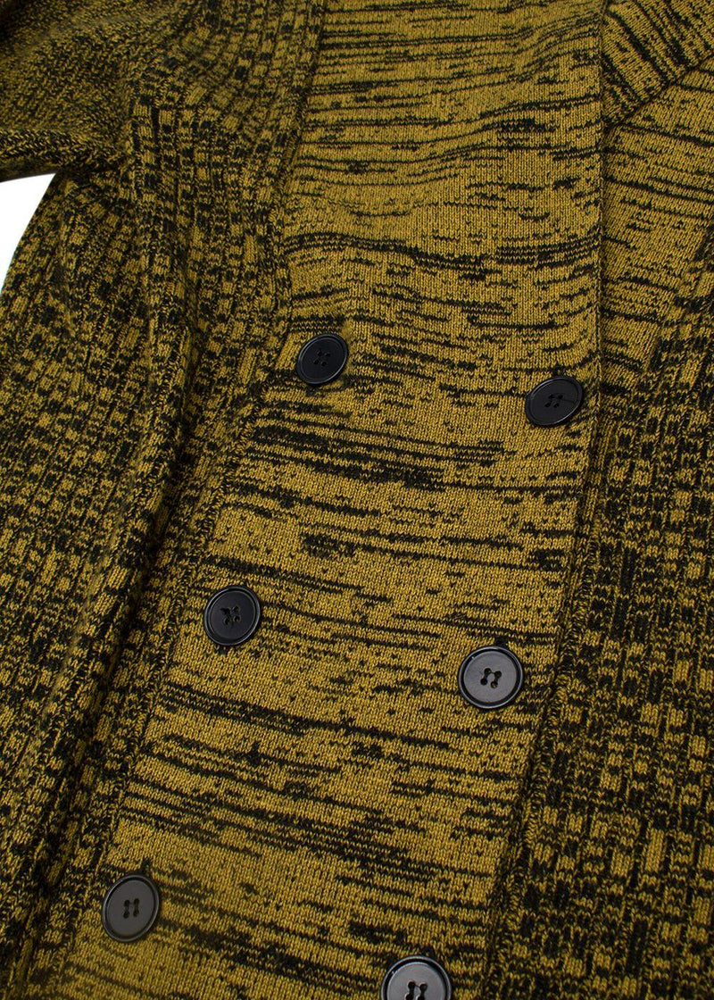 Bottega Veneta Yellow & Black Marl Knit Cardigan