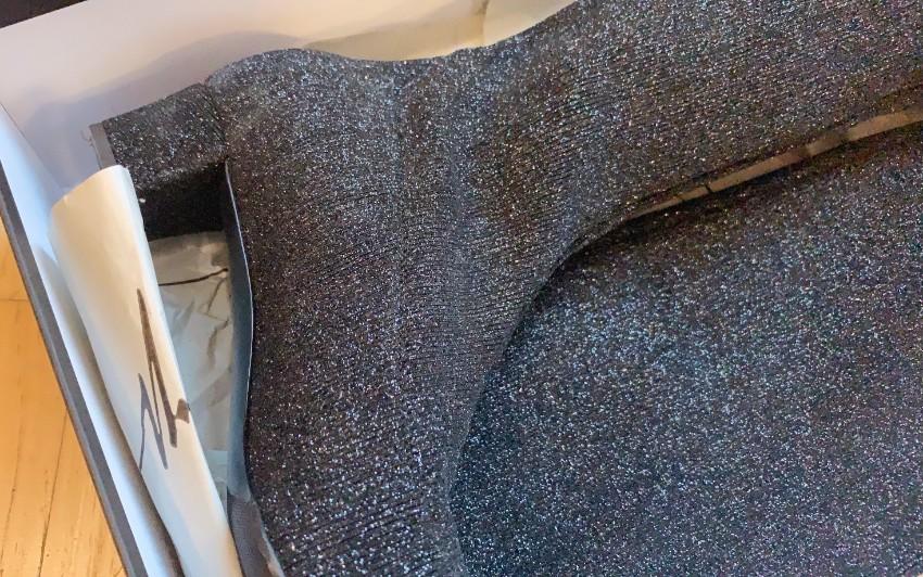 Giuseppe Zanottio Black Glitter OTK Boots