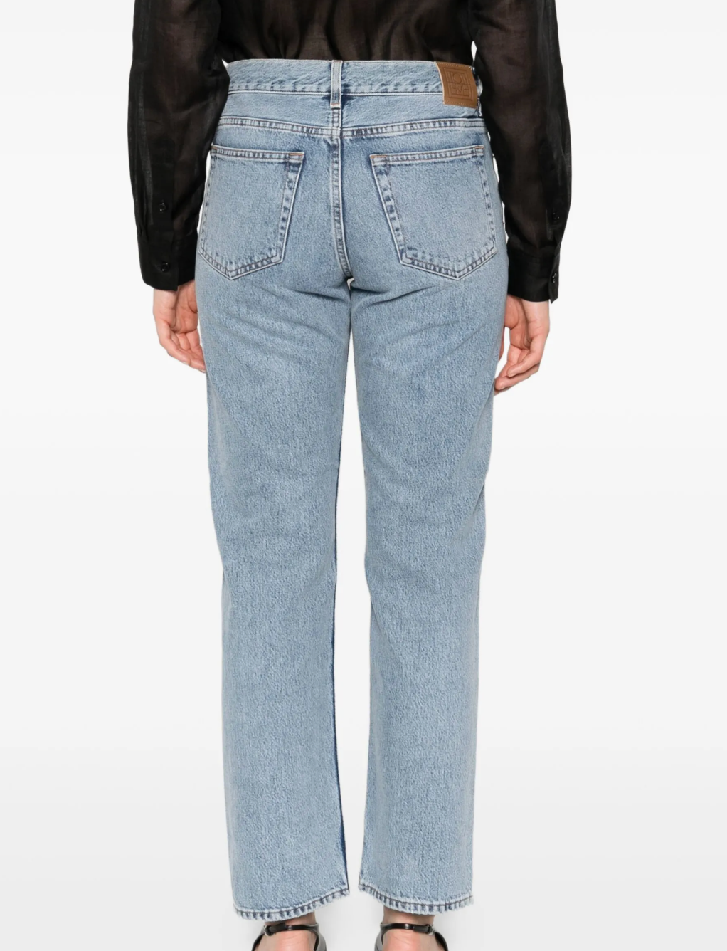 Toteme Blue Organic Denim Straight Low-Rise Jeans