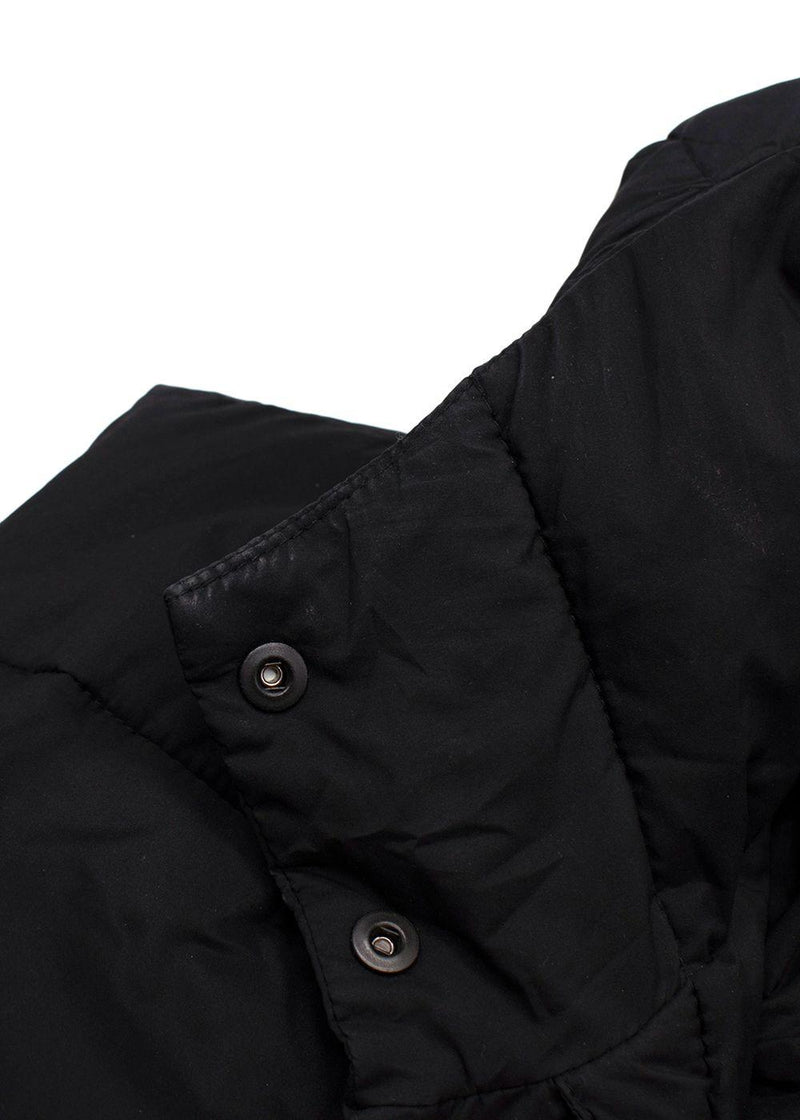 Givenchy Logo Black Sleeveless Hooded Puffer Jacket
