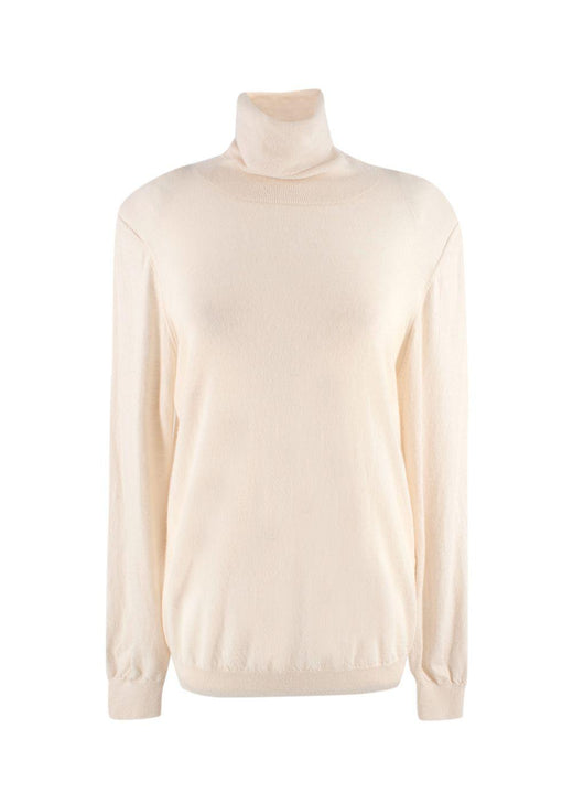 LouLou Studio Cream Wool Turtleneck Sweater