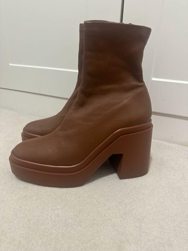 Robert Clergerie Tan Nina Boots