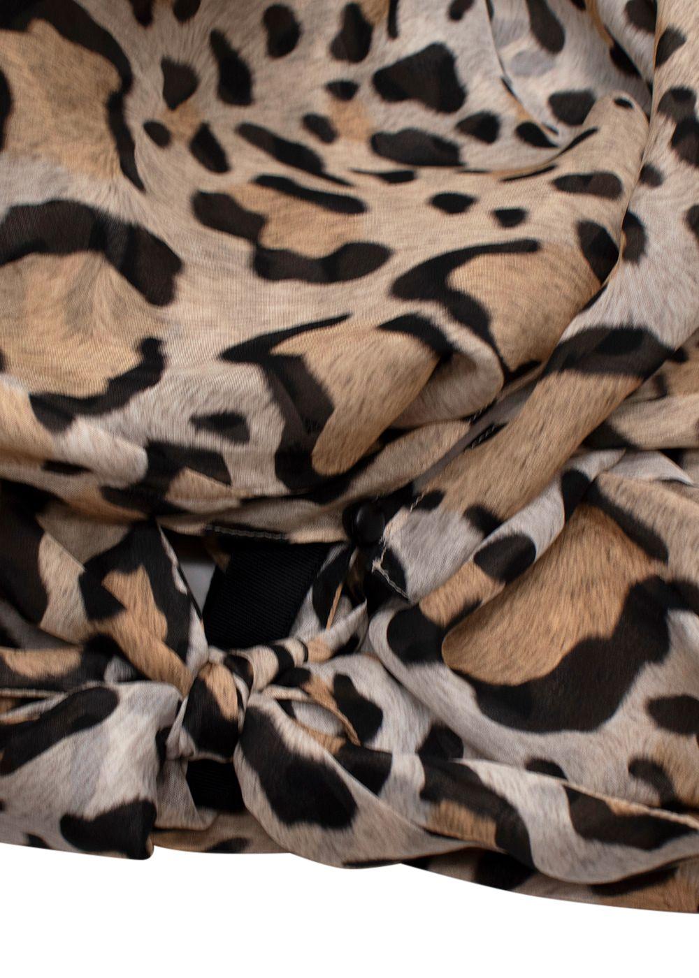 Petar Petrov Sheer Leopard Print Blouse