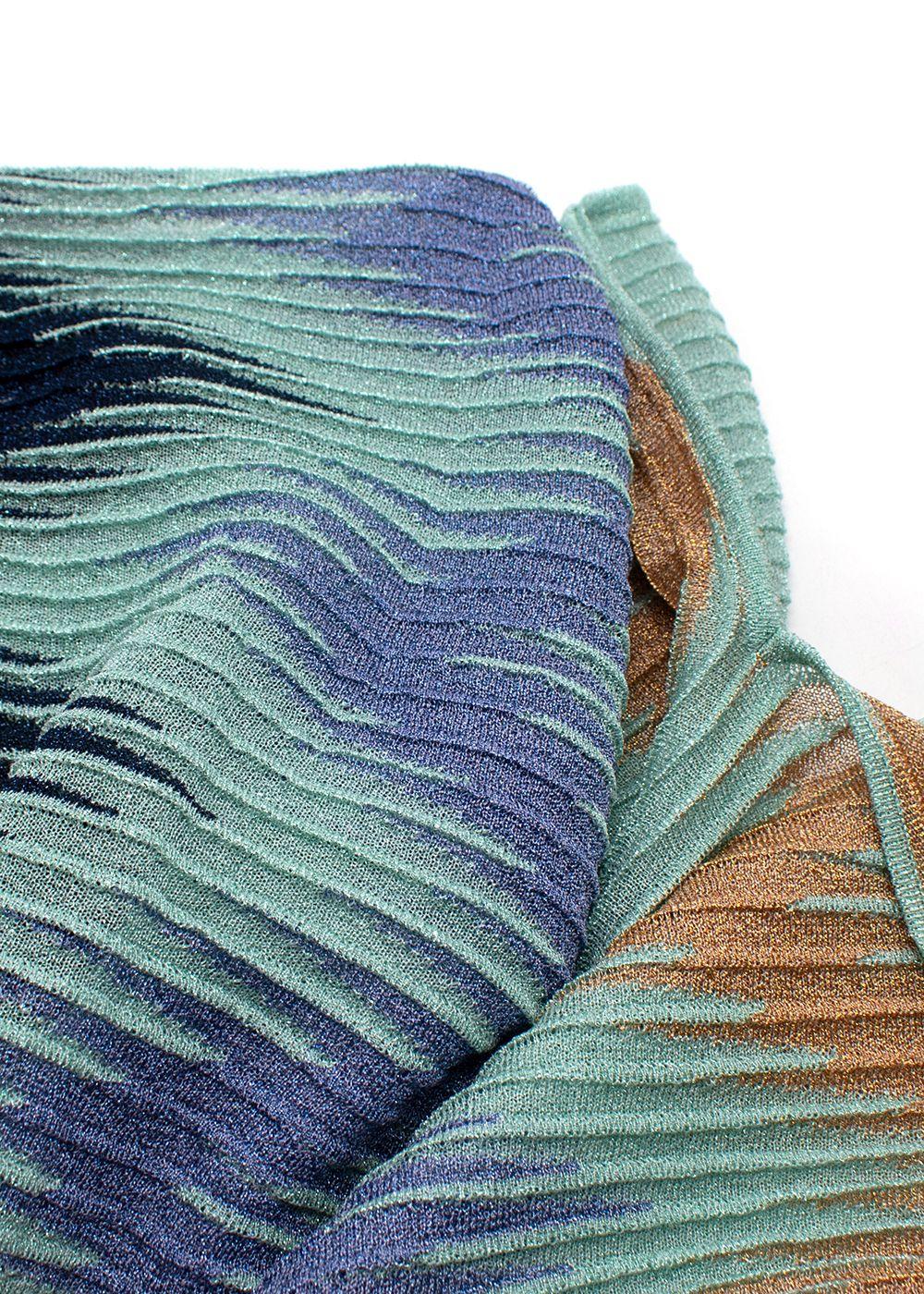 Missoni Lurex Sleeveless Striped Metallic Top