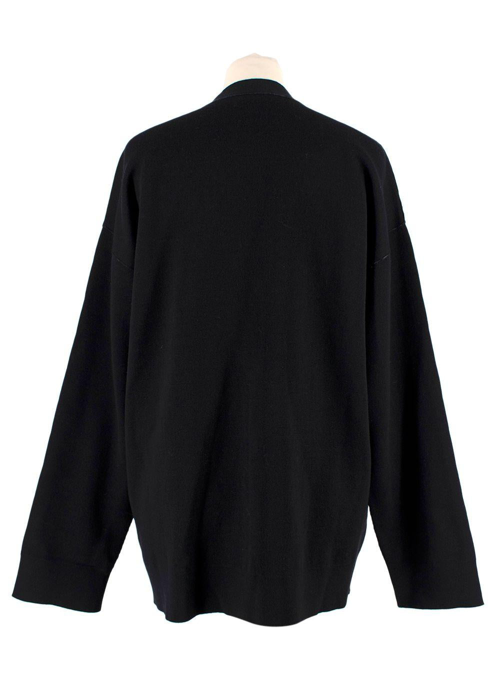 Fendi Black Knit Cardigan with Monogram Interior