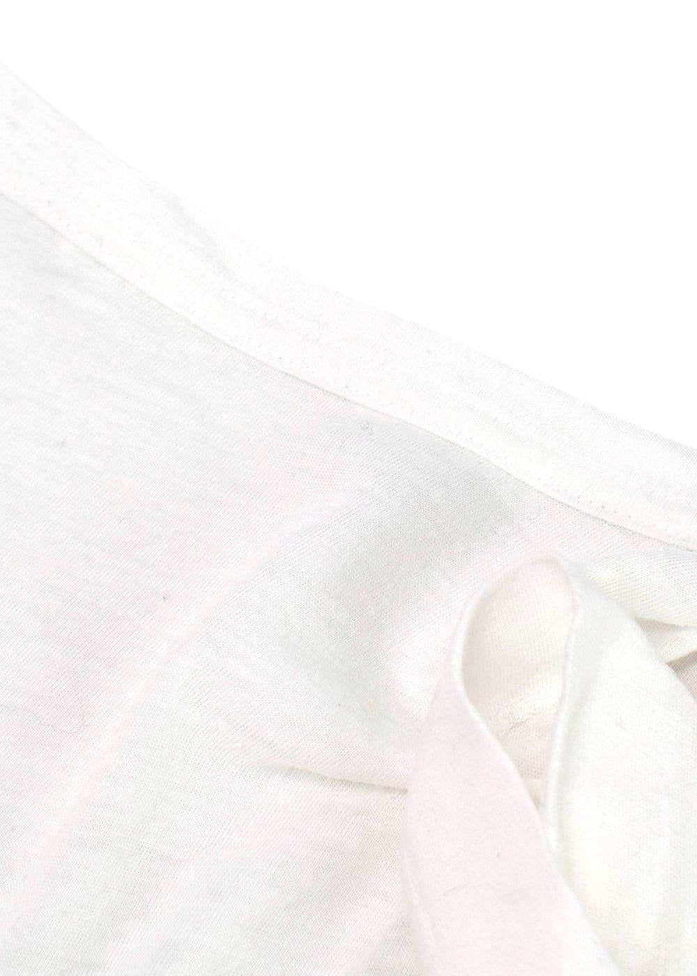 Sacai Luck Lace Trim White T-Shirt