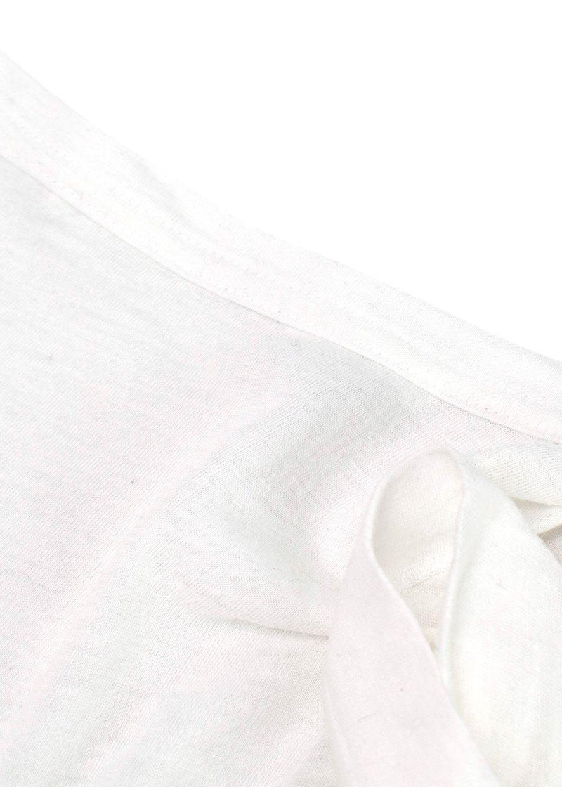 Sacai Luck Lace Trim White T-Shirt
