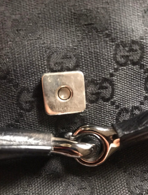 Gucci Vintage Black Horsebit Wallet on Chain
