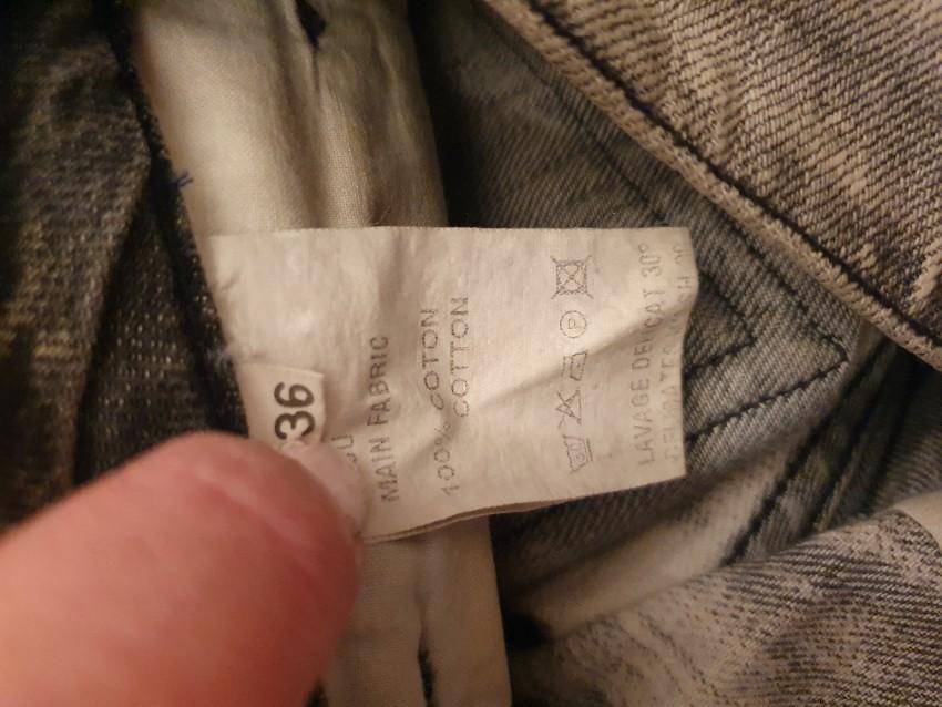 Balmain Grey Bleached Denim Biker Jeans