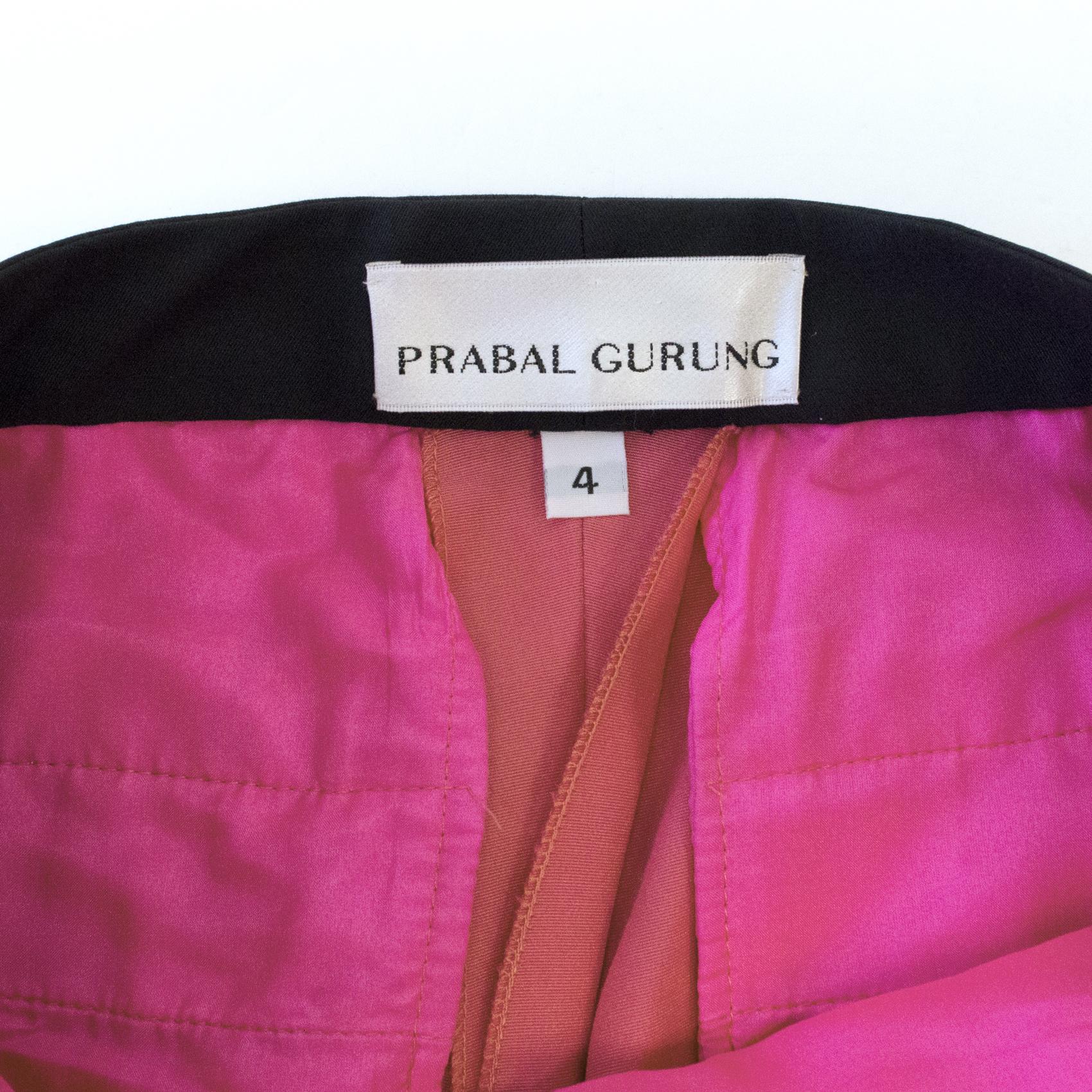 Prabal Gurung Pink Trousers with Black Silk Trim