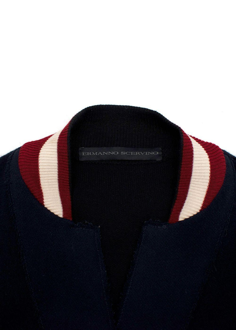 Ermanno Scervino Navy and Red Longline Jacket