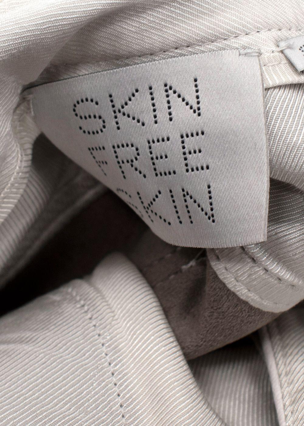 Stella McCartney Cream Vegan Leather Trousers