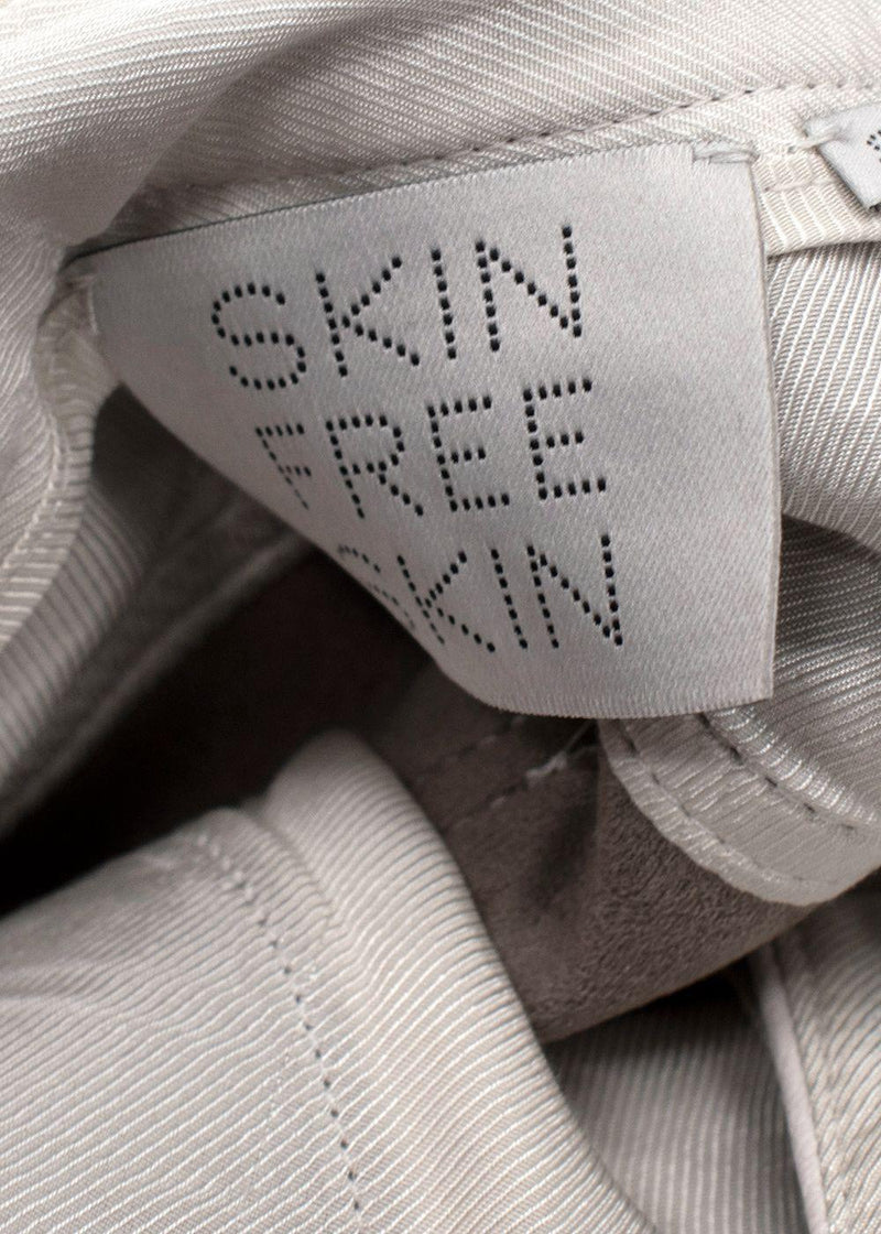 Stella McCartney Cream Vegan Leather Trousers