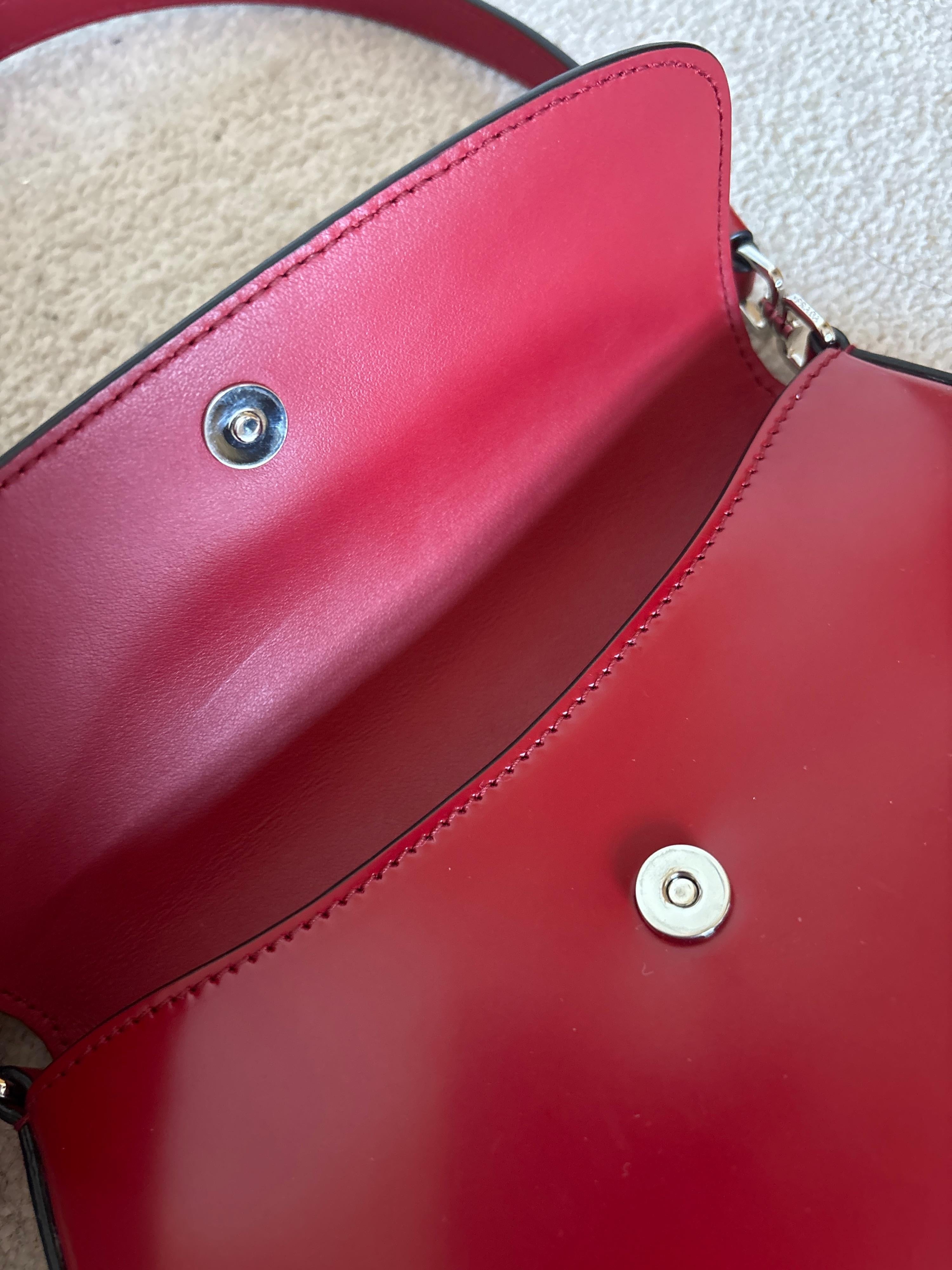 Prada Red Leather Cleo Shoulder Bag