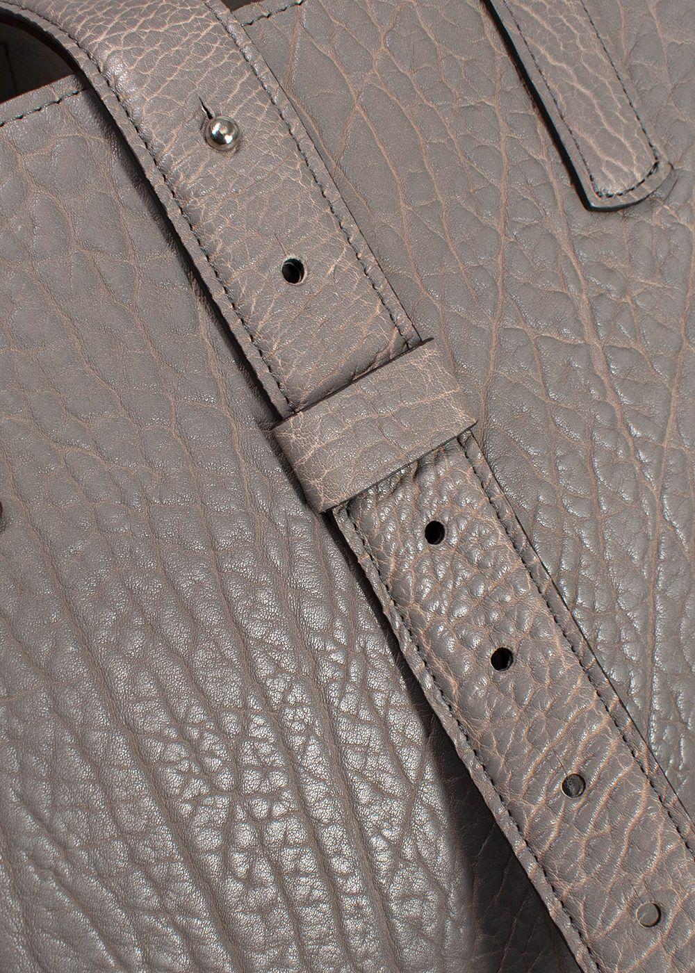 Giorgio Armani Azul Leather Open Storage Bag