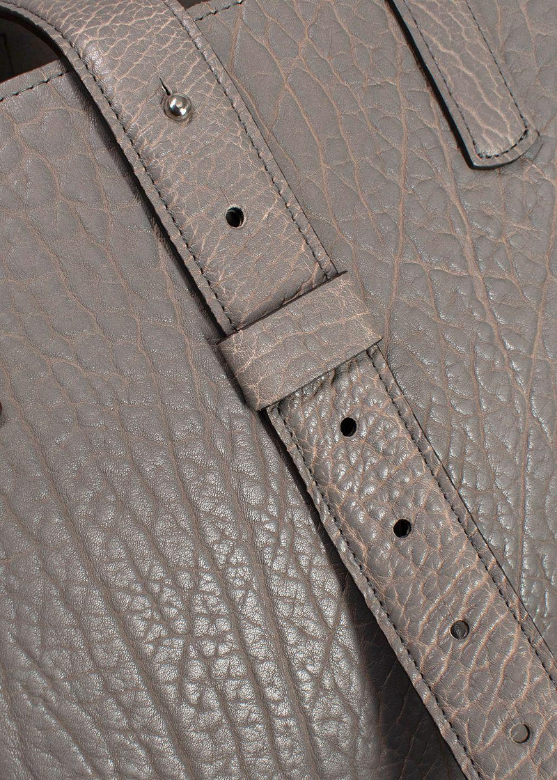 Giorgio Armani Azul Leather Open Storage Bag