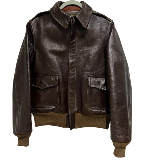 Buzz Rickson Brown Type-A Rough Wear Leather Jacket