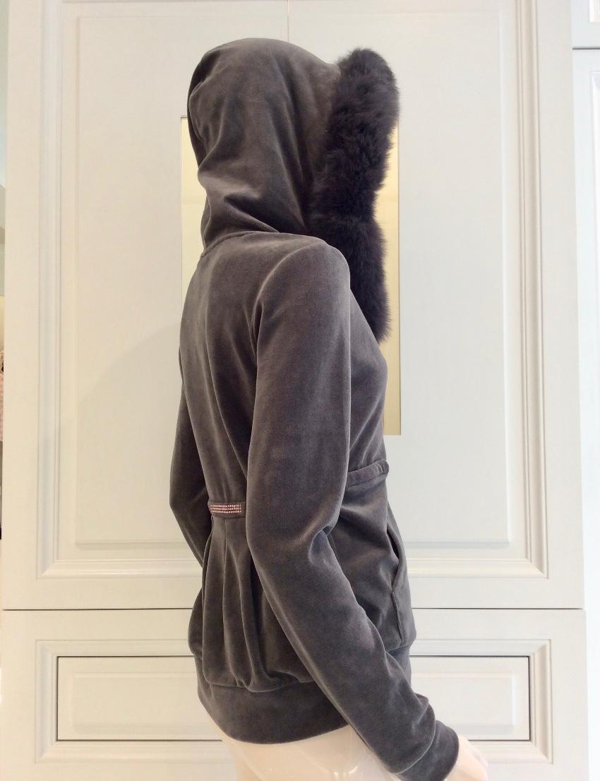 Blumarine Limited Edition Fox Fur & Velour Tracksuit