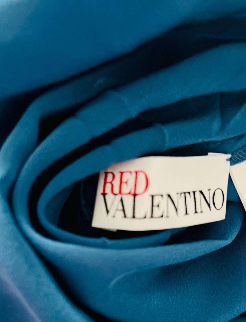 Red Valentino Blue Silk Blouse