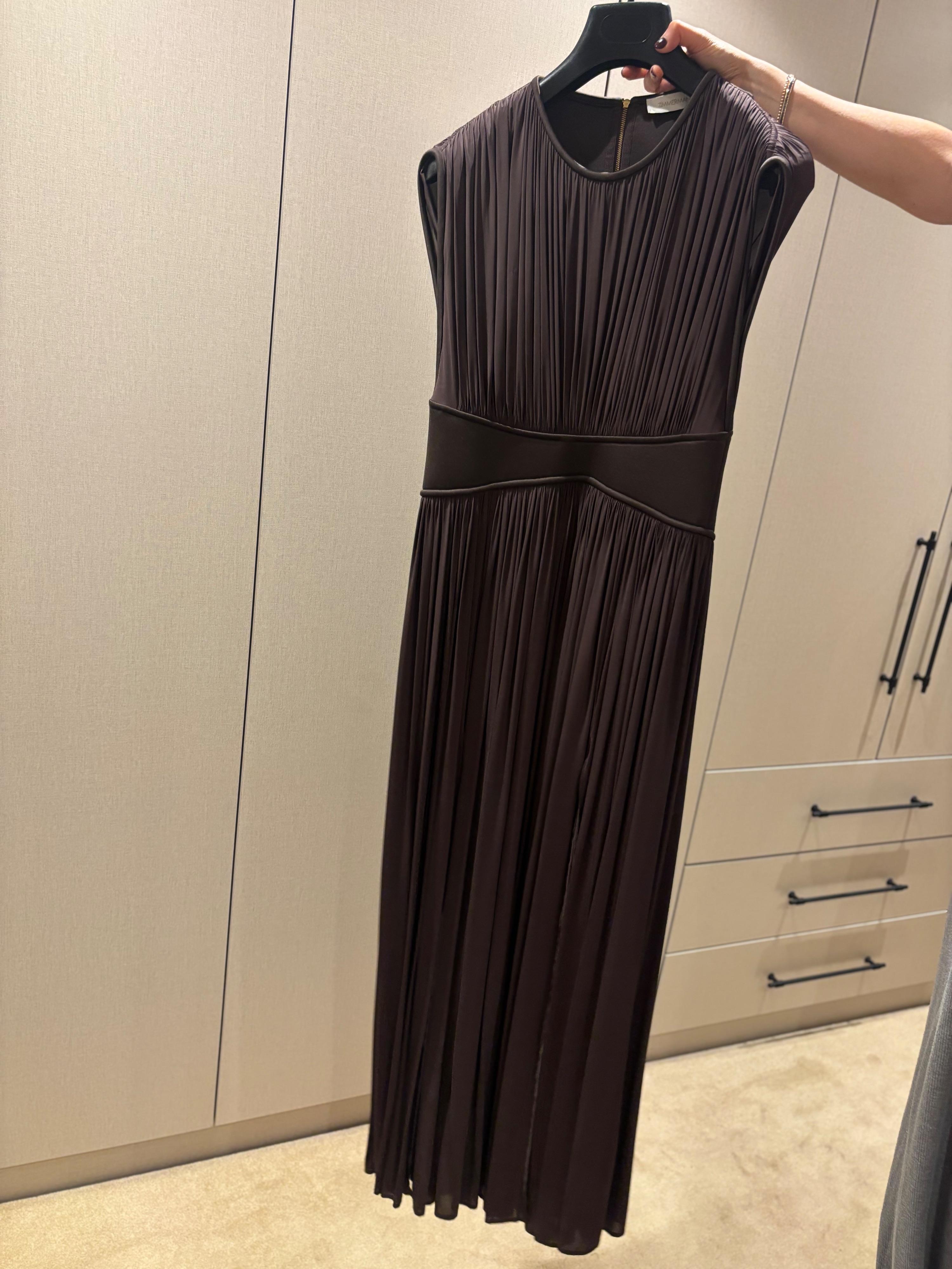 Zimmermann Brown Stretch Evening Dress