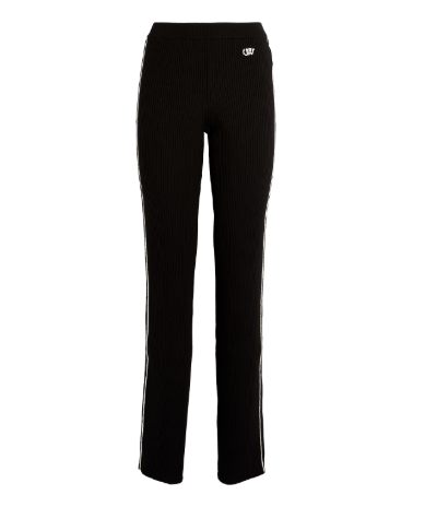 Off-White Side-Stripe Ribbed Flared Trousers