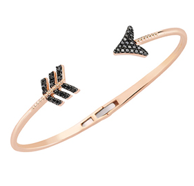 Bee Goddess Black Diamond Eros Arrow Ring & Bracelet