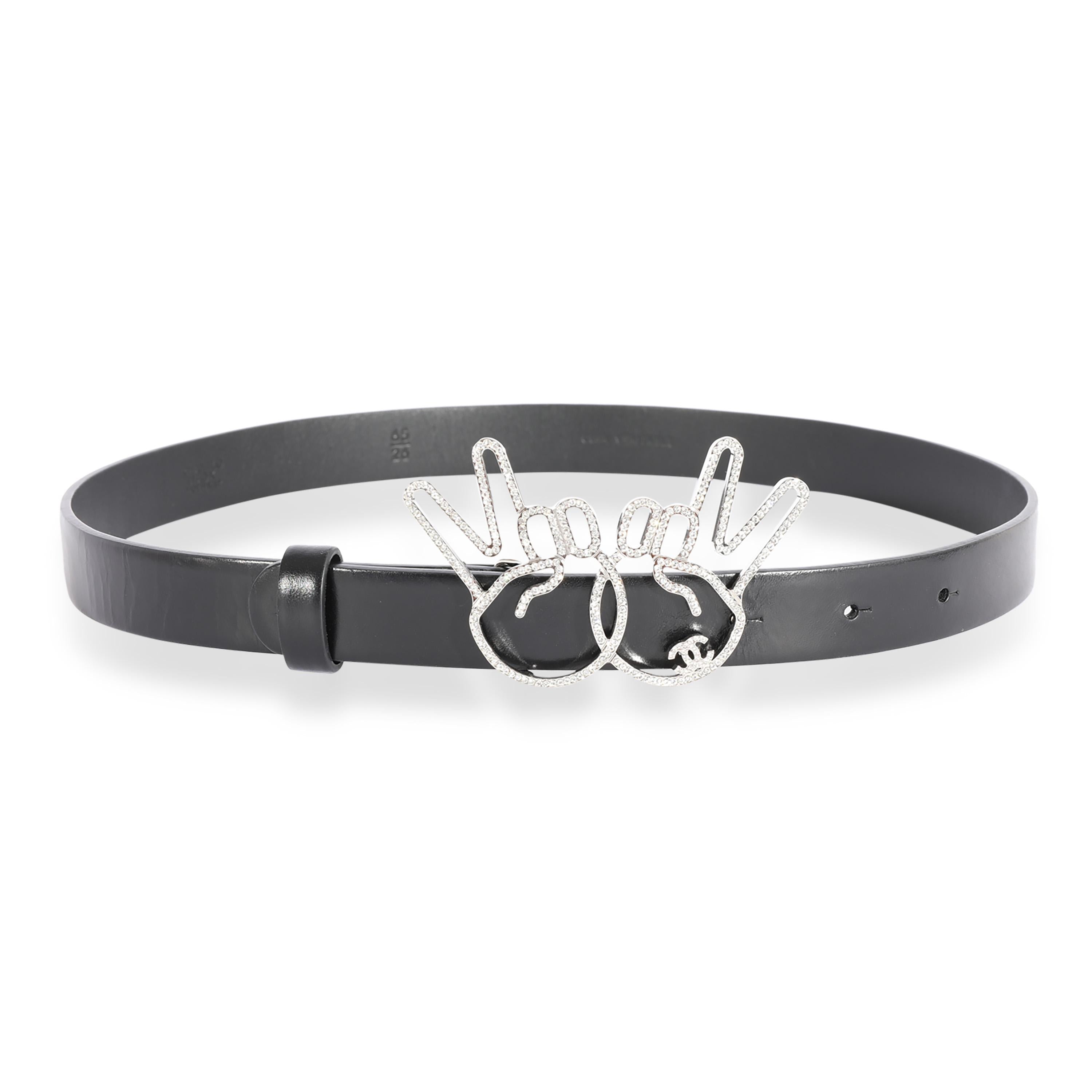 Chanel  Crystal Peace Sign Emoji Belt 65/26