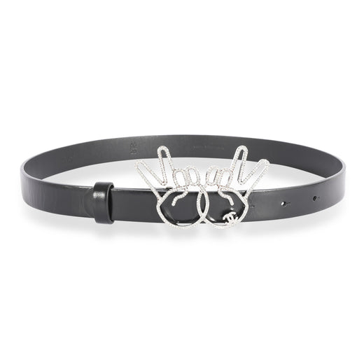 Chanel  Crystal Peace Sign Emoji Belt 65/26