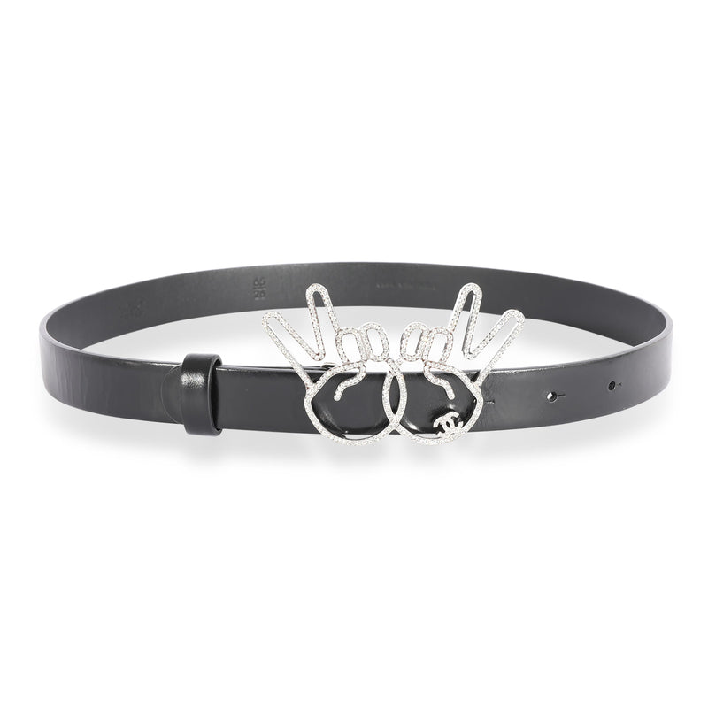 Chanel  Crystal Peace Sign Emoji Belt 65/26