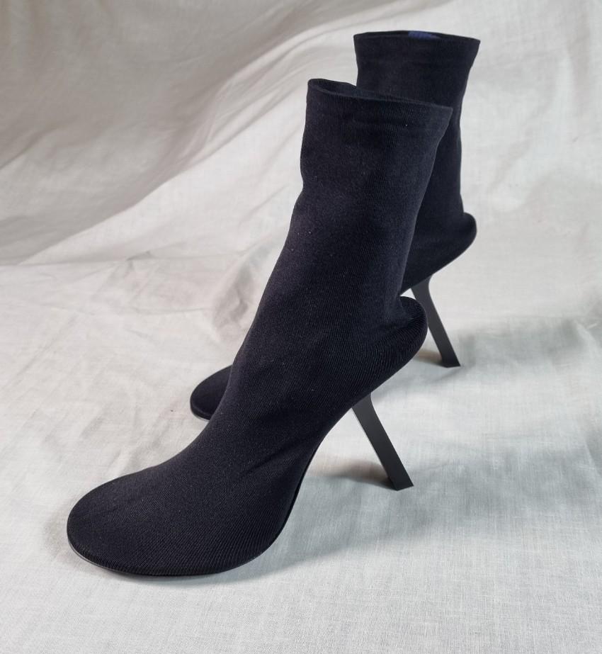 Balenciaga Black Stretch Knit Sock Boots