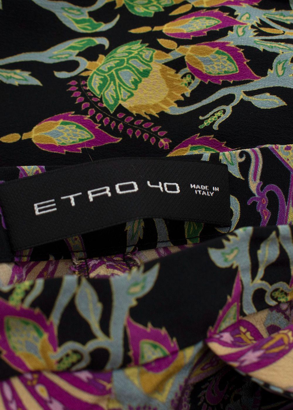 Etro Wide Leg Paisley Print Trousers