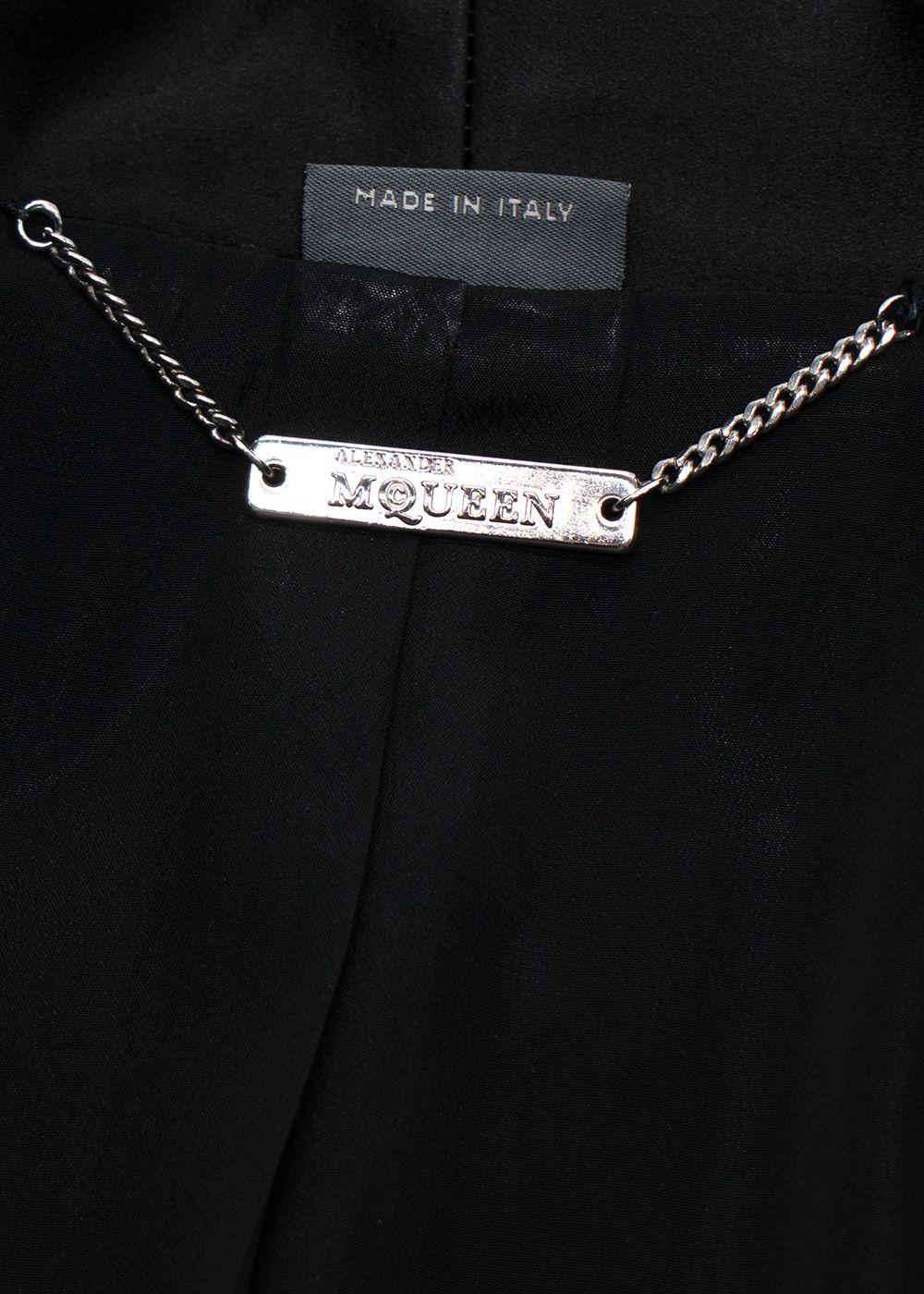 Alexander McQueen Black Blazer with Gold Button Fastening