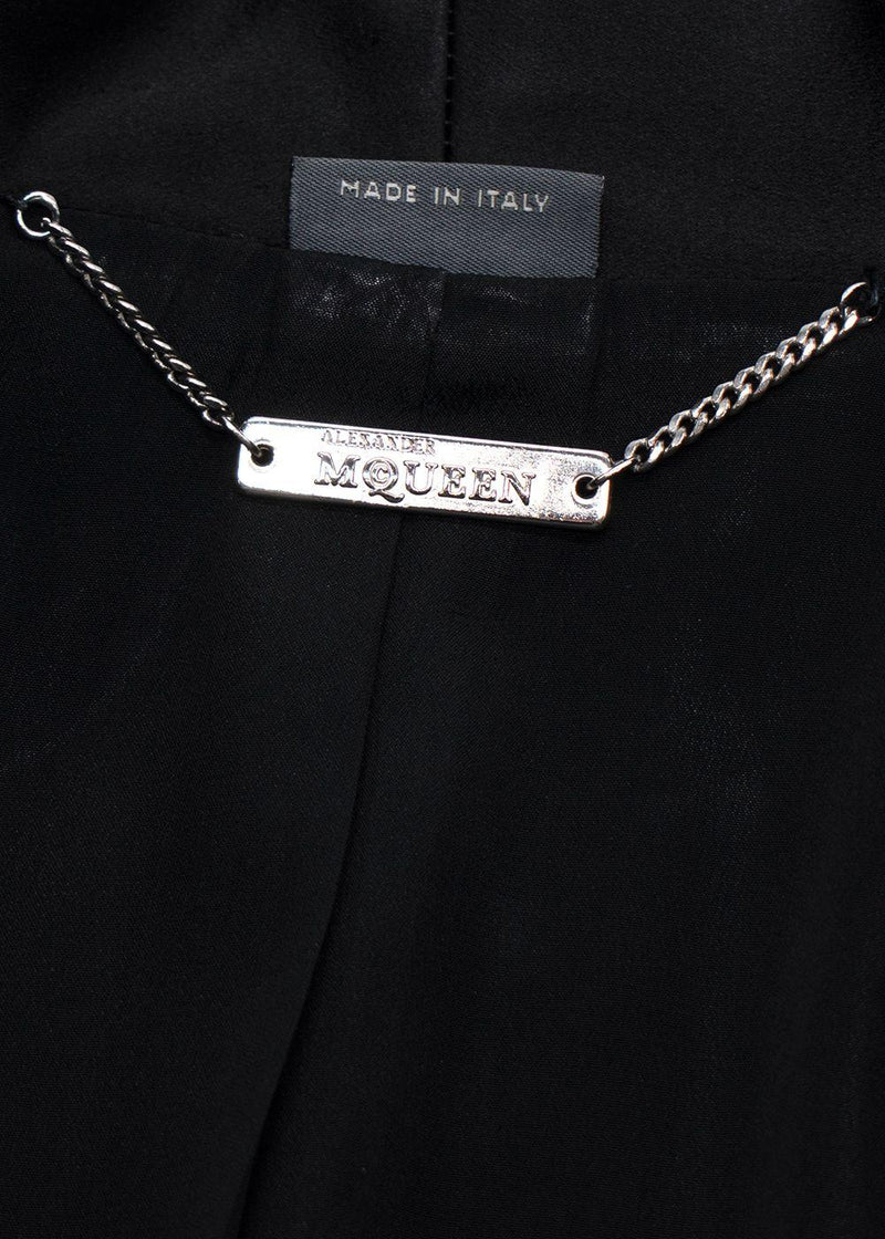 Alexander McQueen Black Blazer with Gold Button Fastening