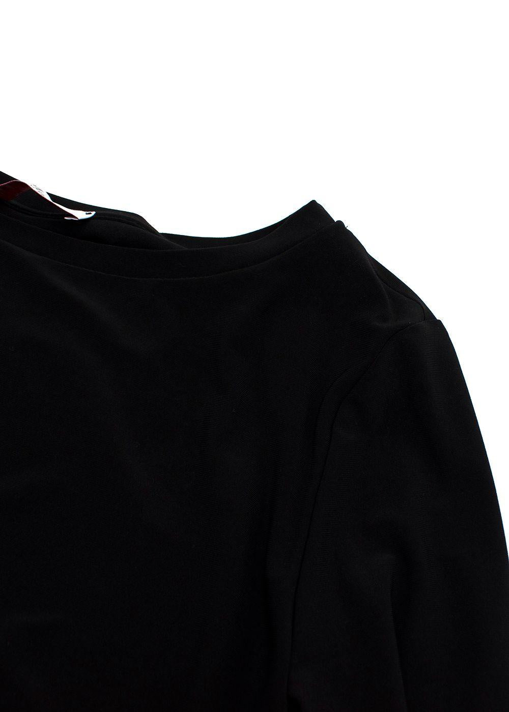 MaxMara Black 3/4 Length Sleeve Top