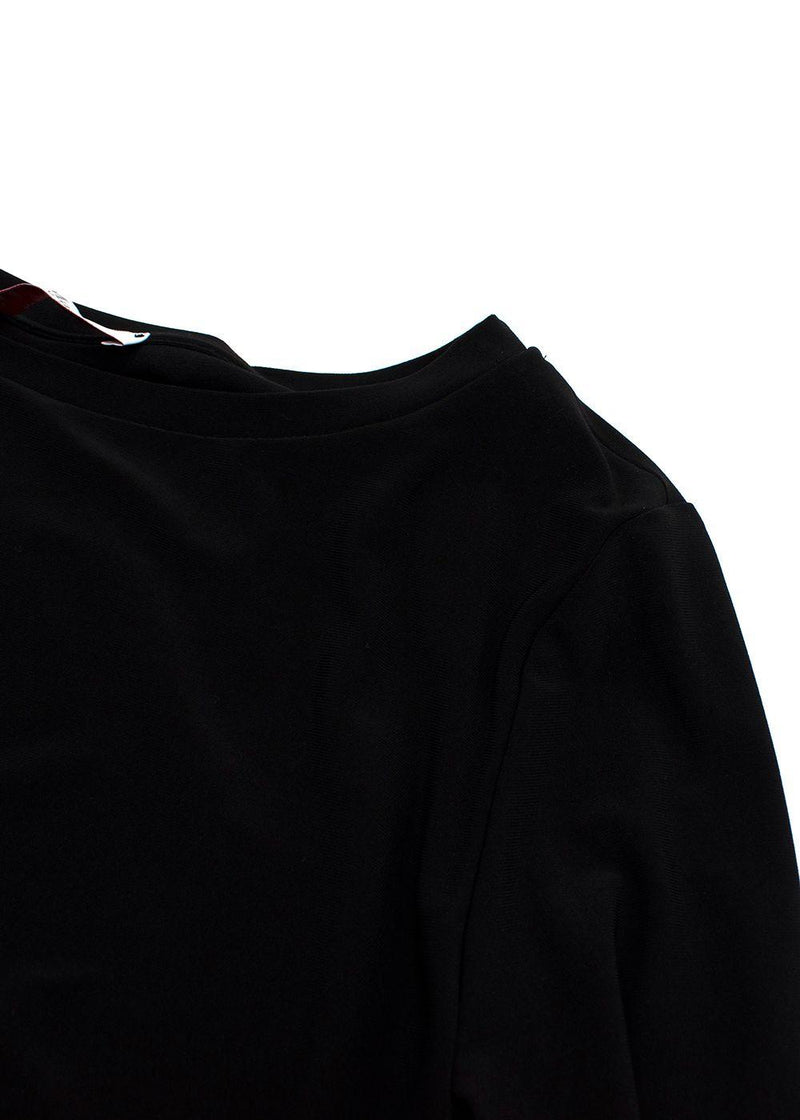 MaxMara Black 3/4 Length Sleeve Top