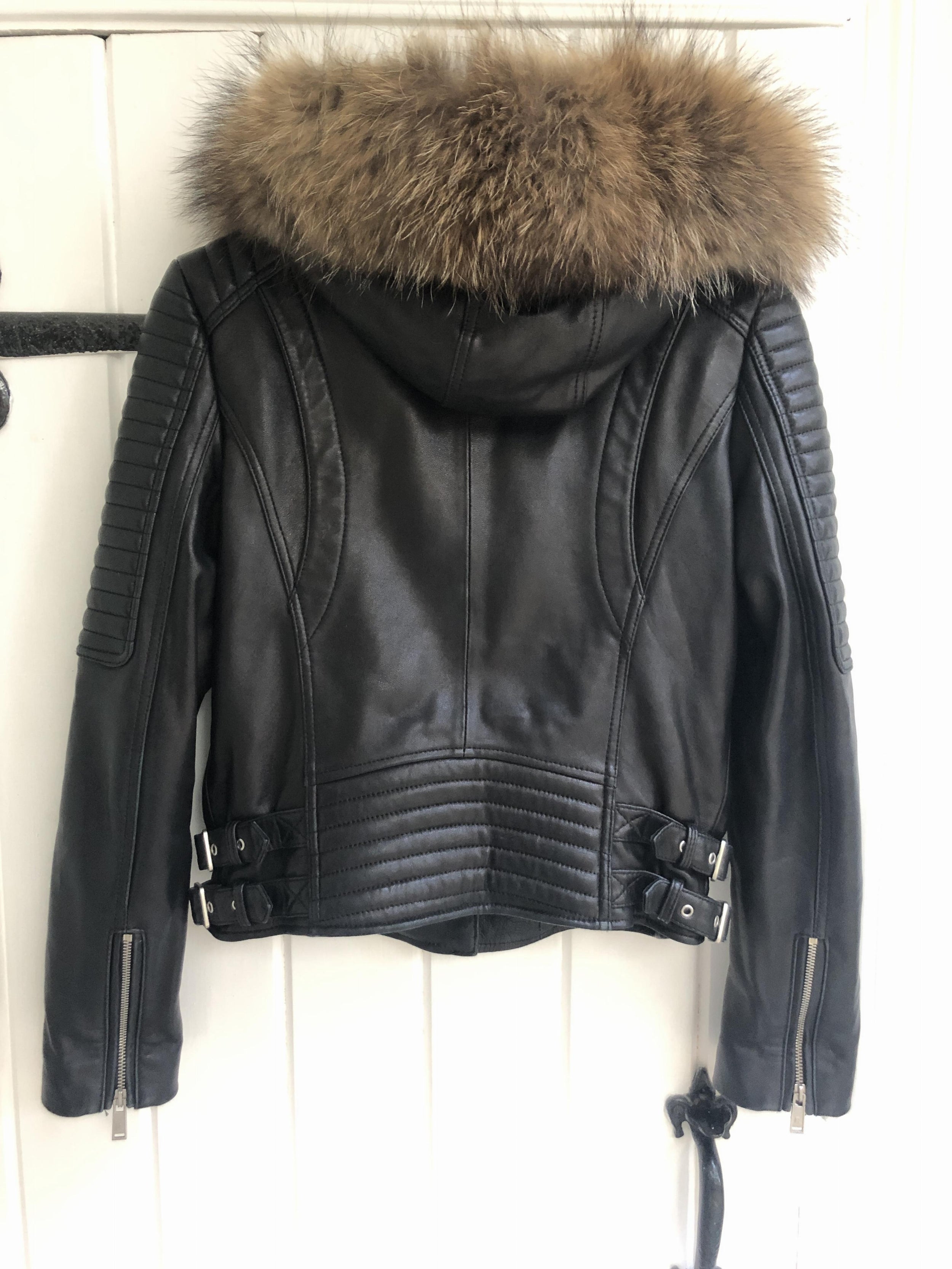 R Paris Black Quilted Biker Jacket