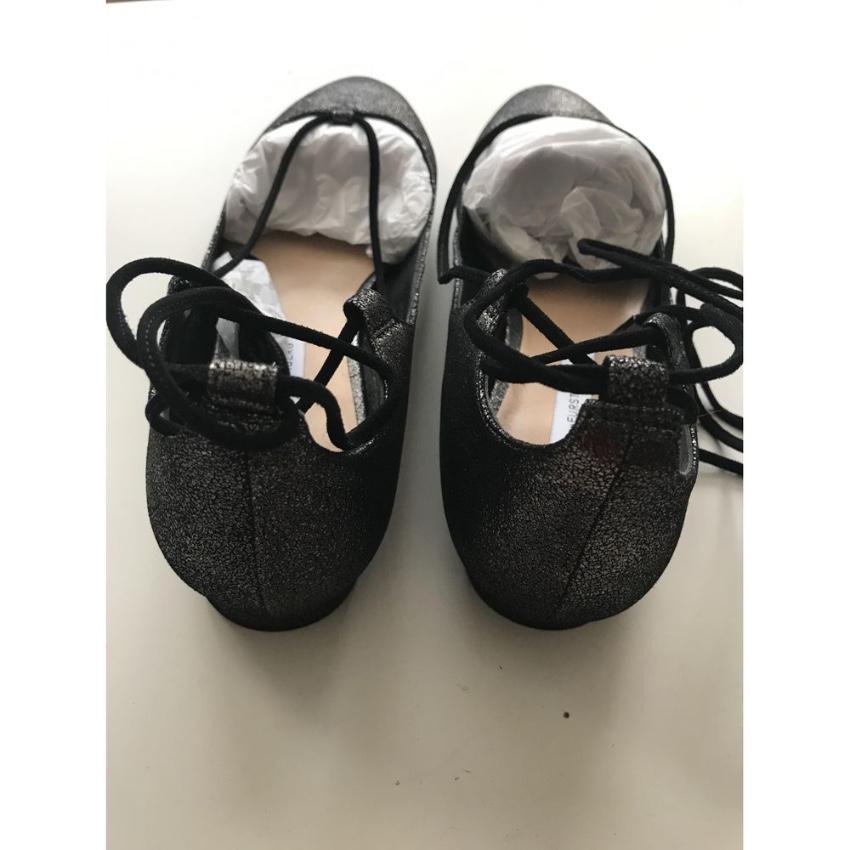 DVF Metallic Lace-Up Ballerinas