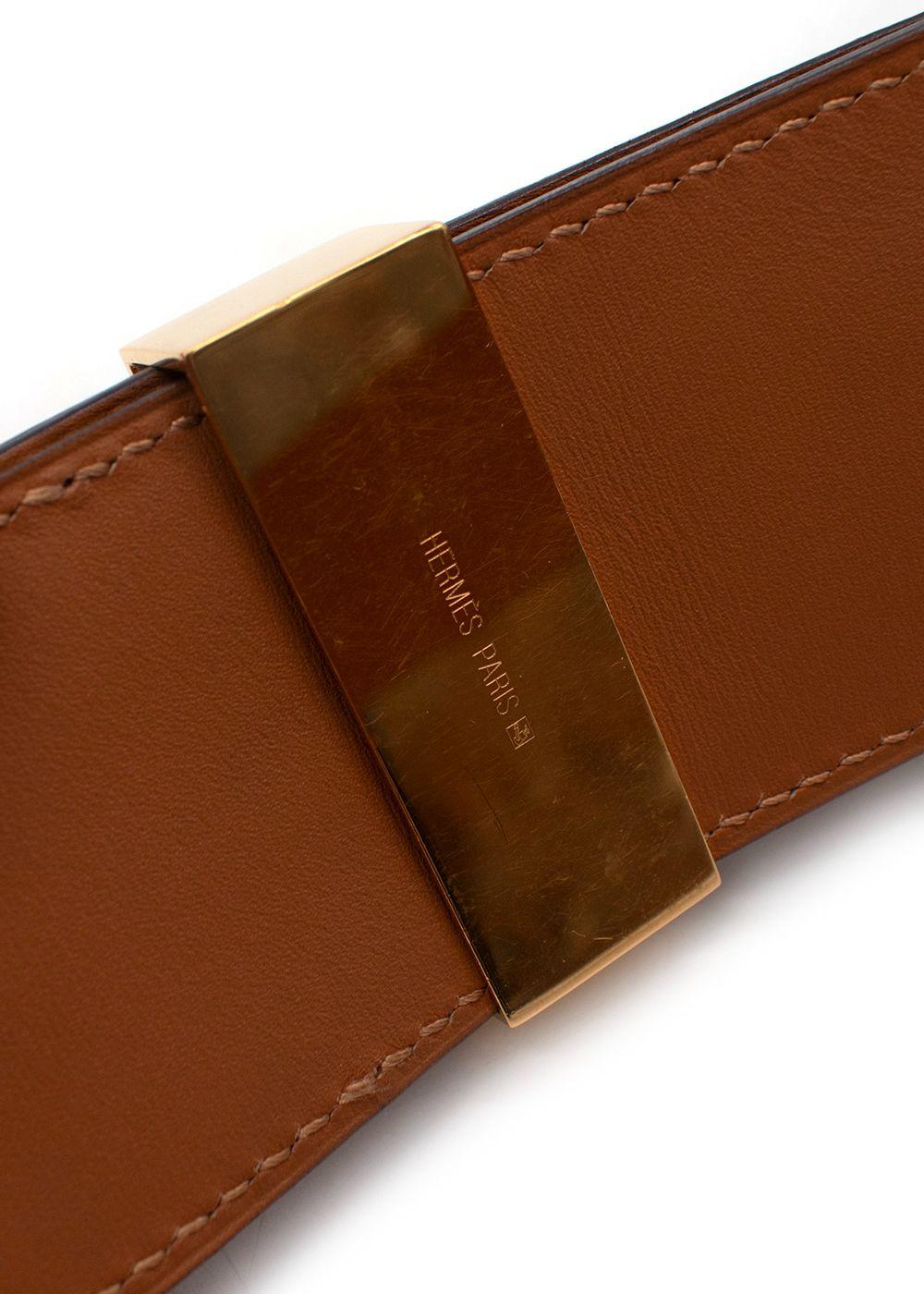 Hermès Medor “Collier de Chien” Belt in Crocodile Leather  Full length 97cms