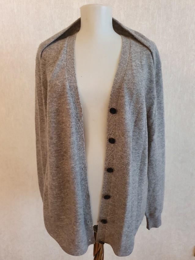 Alexander Wang Sheer Back Striped V-neck Cardigan