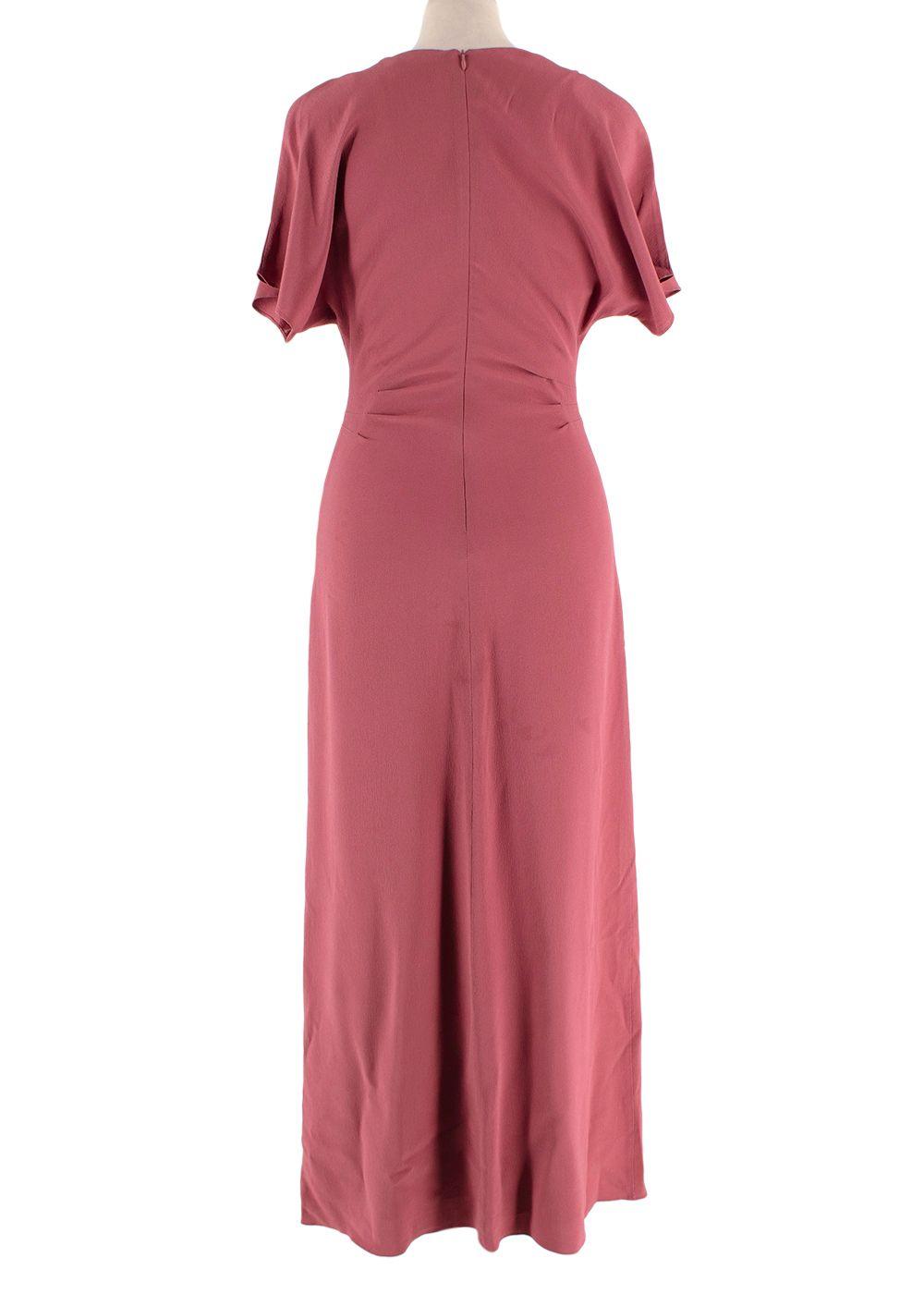 RAEY Dark Blush Silk Midi Dress