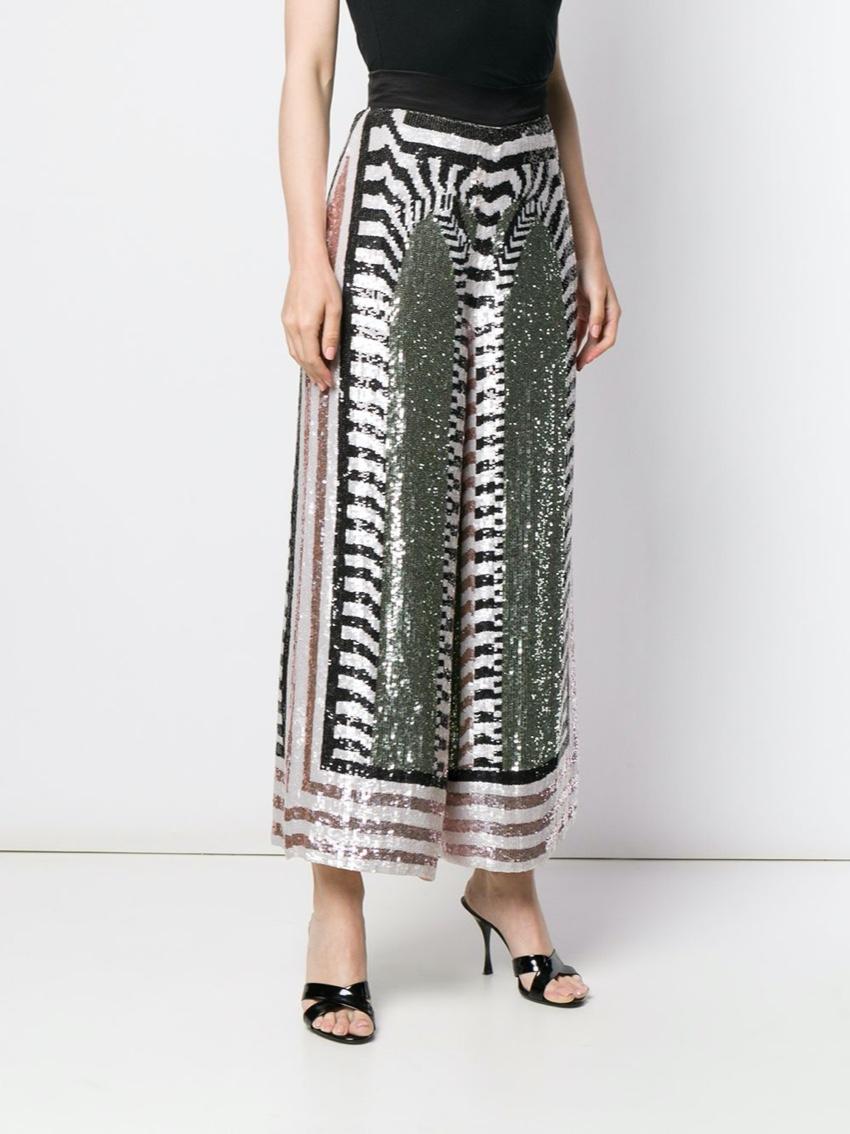 Temperley Idol wide leg sequin trousers