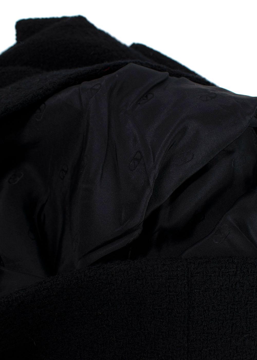 Valentino Black Boucle Midi Dress