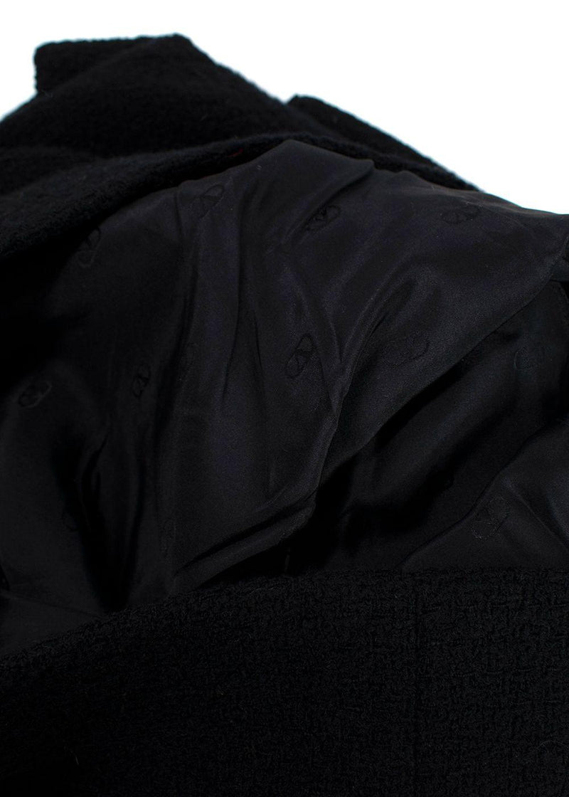 Valentino Black Boucle Midi Dress