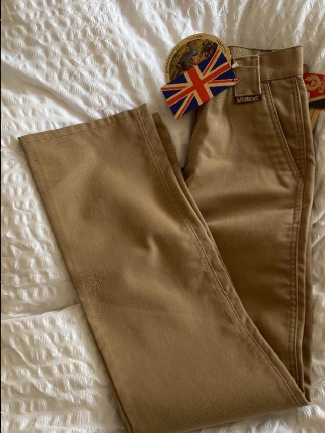 Belstaff beige cotton chino work wear trousers